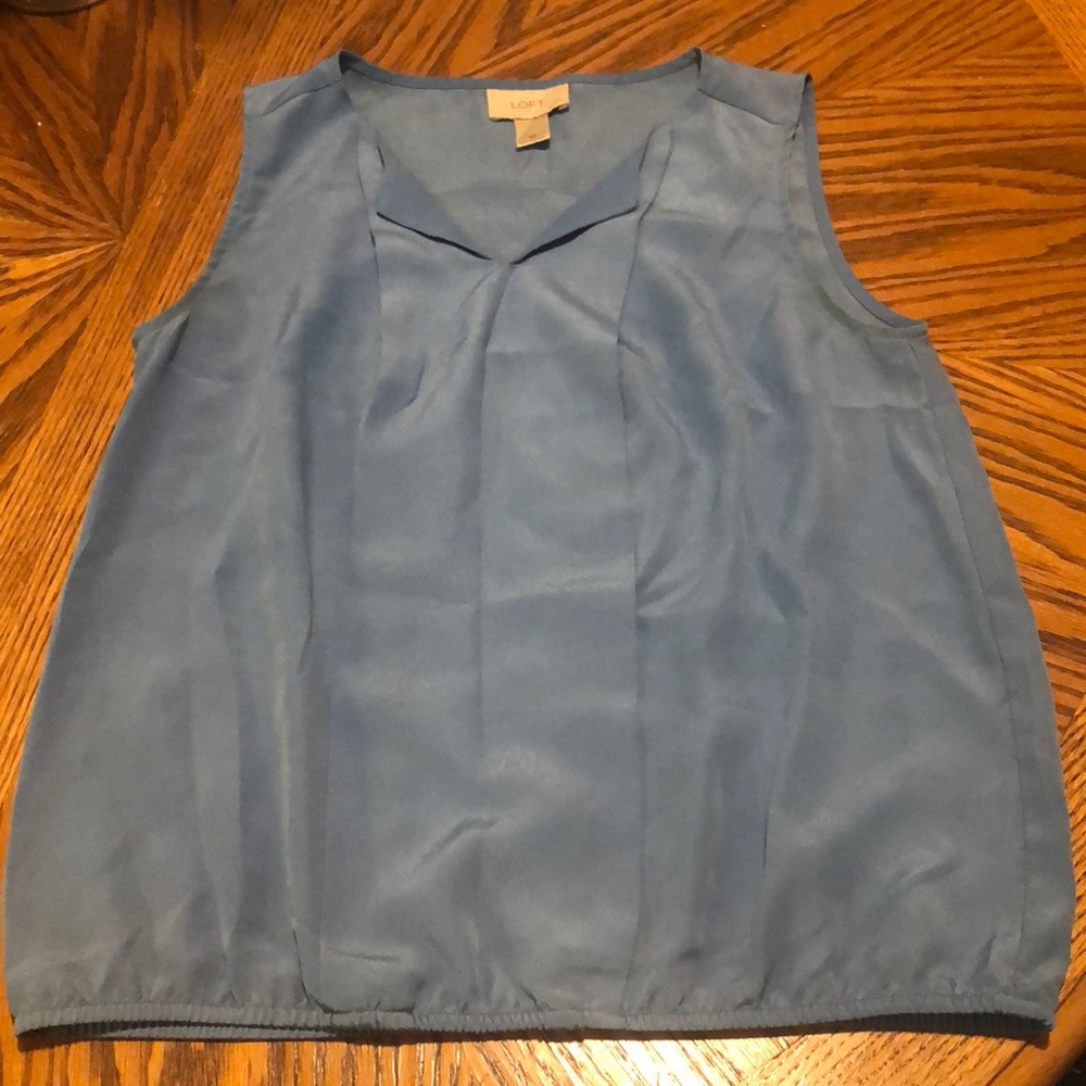 Blue blouse from “LOFT”